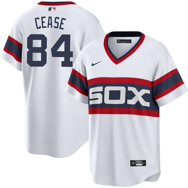 Men's Chicago White Sox #84 Dylan Cease White Cool Base Stitched Jersey